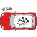 Adesivi stickers auto tettuccio adesivi mini cooper adesivi tettuccio mini cooper CARTE adattabili a tutte le auto 