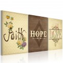 Quadro  Faith, Hope & Love
