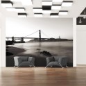 Fotomurale - San Francisco: il Golden Gate in bianco e nero