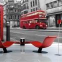 Fotomurale - Cabina telefonica e autobus a due piani: Londra